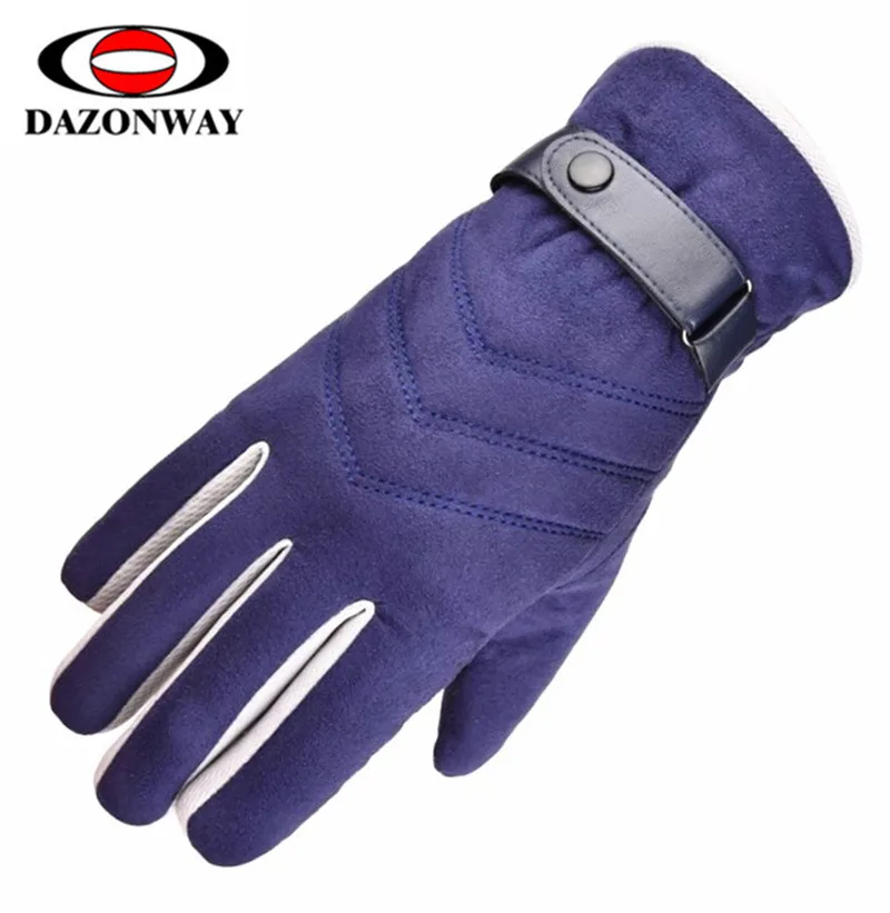 Мужские теплые лыжные перчатки One Size черные для катания на лыжах и сноуборде с