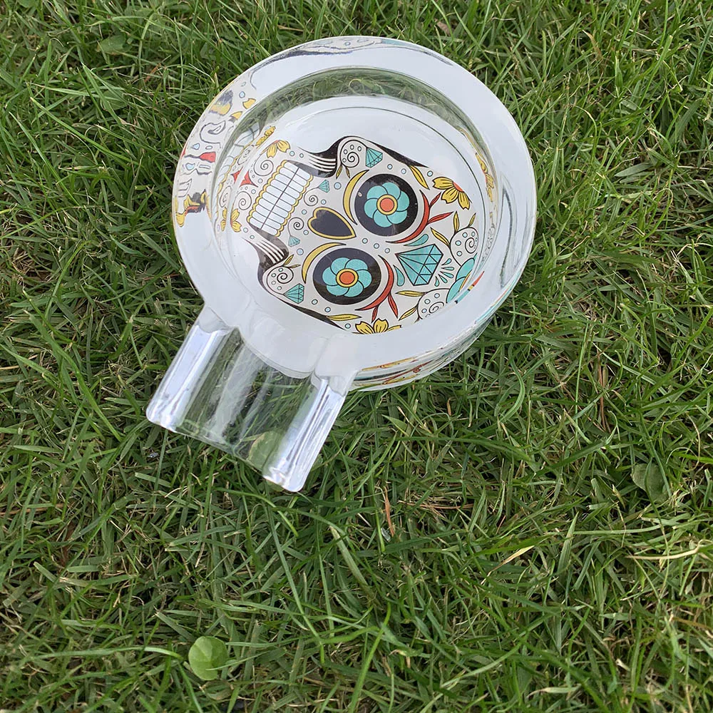 HONEYPUFF сахарный череп ручная работа пепельница для сигарет один 69 мм День мертвых