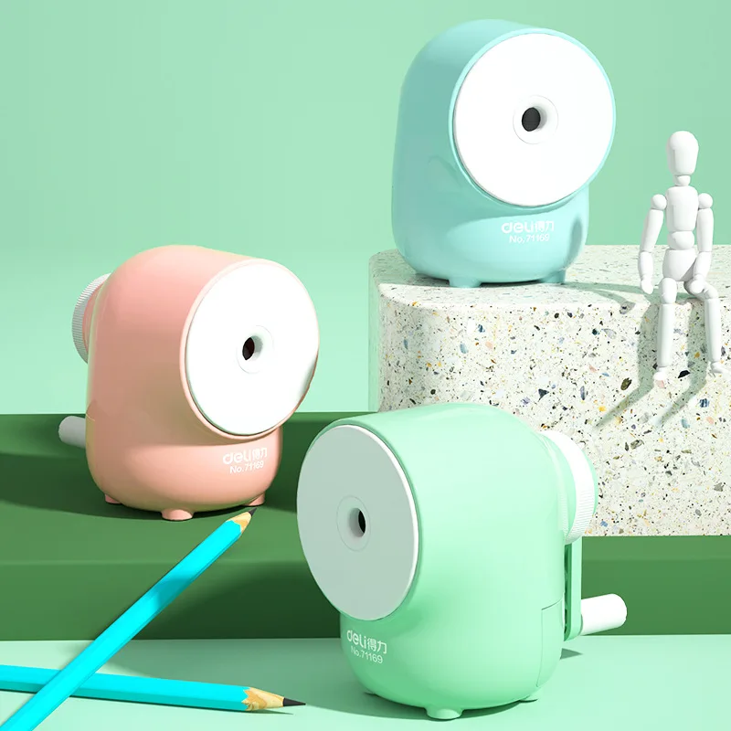 

Macaron Color Automatic Pencil Sharpener Hand Crank Rotary Pencil Sharpener Machine Pencil Cutter Back To School Office Supplies