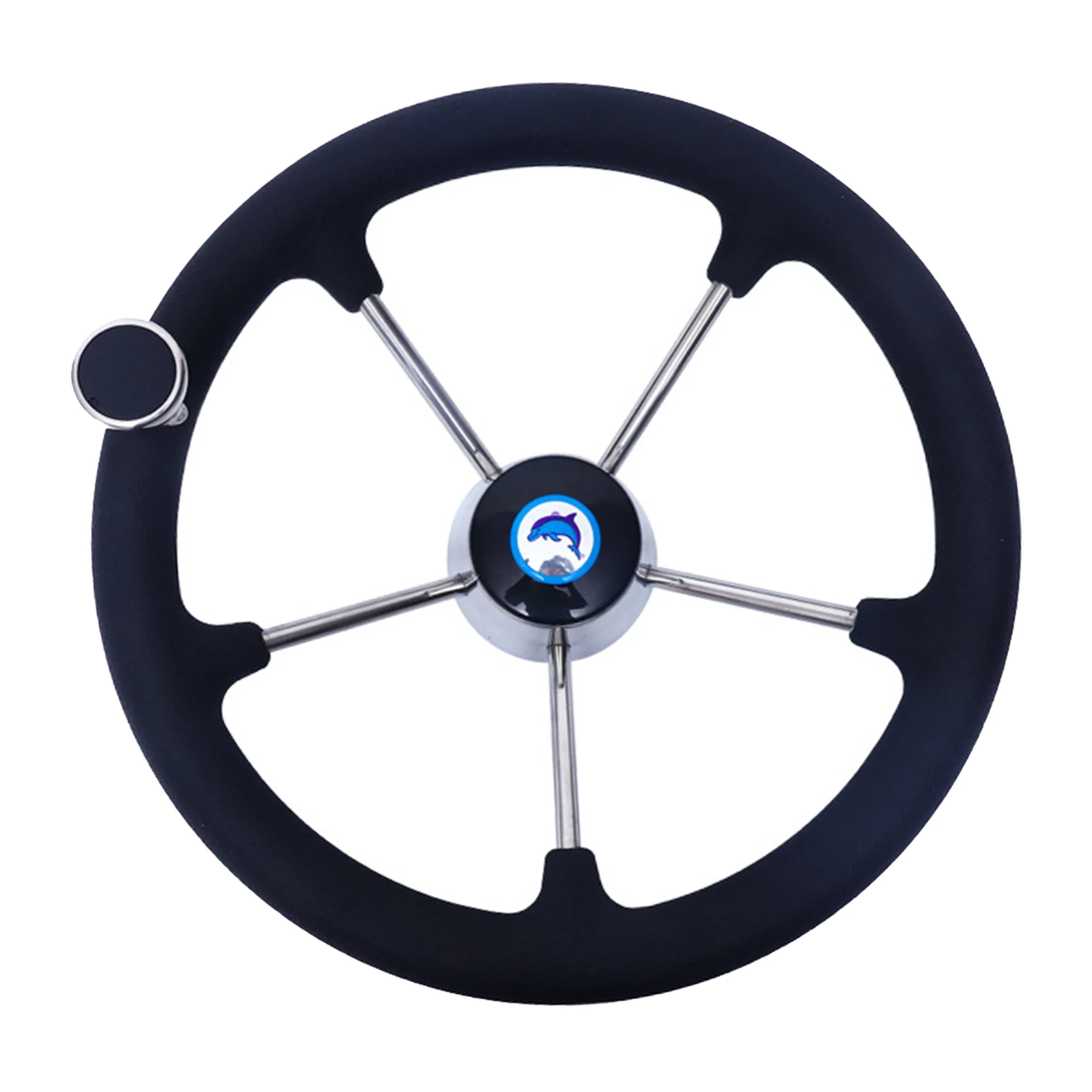 

Boat Accessories Marine 13-1/2" Boat Stainless steel Steering Wheel with Polyurethane Foam Black Excellent feel Fits 3/4" Shaft
