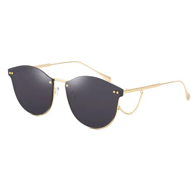 

2021 new cat's eye metal sunglasses female fashion nail sunglasses Sunglasses in Europe and America