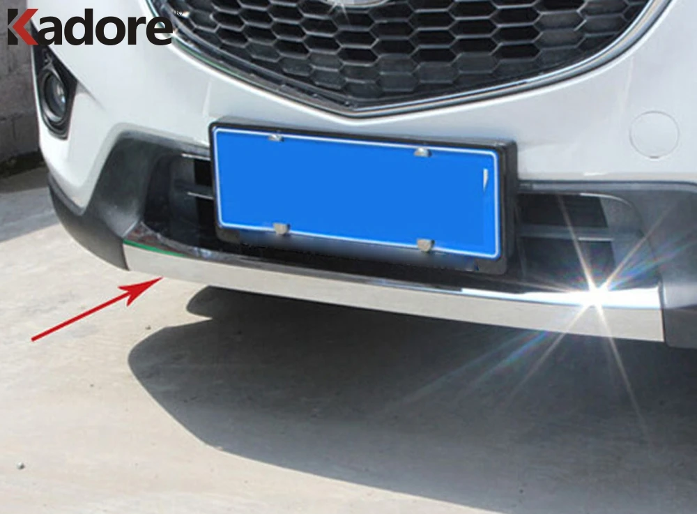 

For Mazda CX-5 CX5 2012 2013 ABS Chrome Front Bumper Cover Trim Car Head Bumper Protector Strip Car Styling Accessories