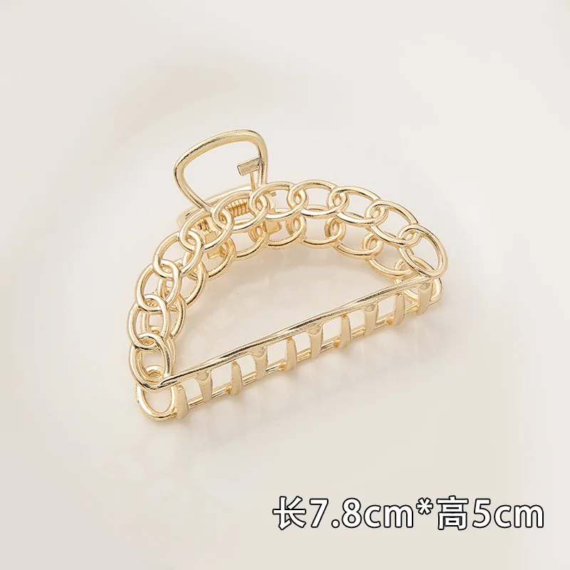 

Fashion Women Metal Hair Claws Barrettes Clips Jewelry Simple Geometric Hollow Hairpins Girls Hairgrip Headwear
