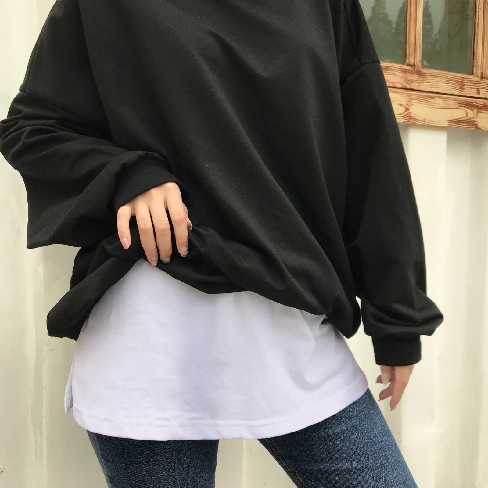 

Women Fashion Button Base Skirt Sweatshirt Comfortable Female Casual All-match Short Skirt In The Hem One Size Para Mujer 2021