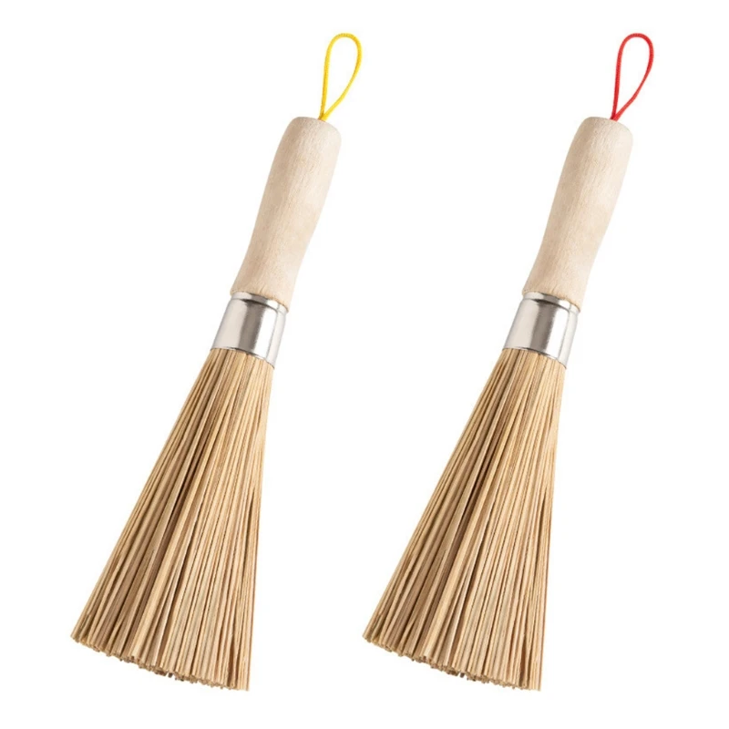 

Кухонная бамбуковая антипригарная щетка для масла, щетка для мытья посуды в дополнение, щетка с деревянной ручкой для сковородок, сильное а...