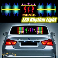 led car windshield sound activated equalizer car neon el light music rhythm flash lamp sticker styling with control box