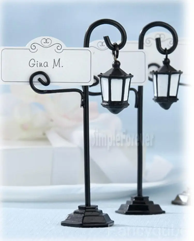 Env&iacute;o Gratis 200 unids/lote Luz de calle Borb&oacute;n lugar de boda portatarjetas DE BODA favores Decoraci&oacute;n de mesa y regalos de boda-1