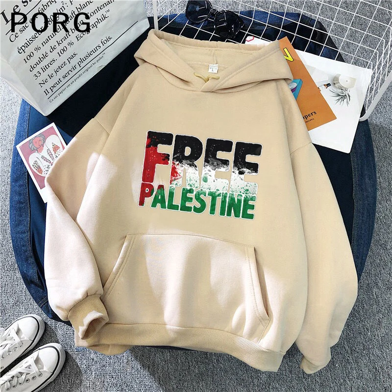 

Free Palestine Hoodie Harajuku Men Sweetshirts Hot Selling Man Aesthetic Top 3d Plus Size Gothic Oversized Black Sweatshirt