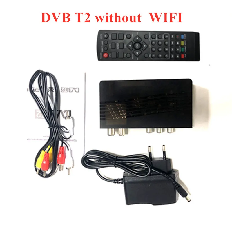 HD 1080p ТВ тюнер dvb T2 Vga tv Dvb-t2 USB2.0 тюнер приемник спутниковый декодер Dvbt2 русская Инструкция для монитора адаптер - Цвет: DVB T2 without WIFI