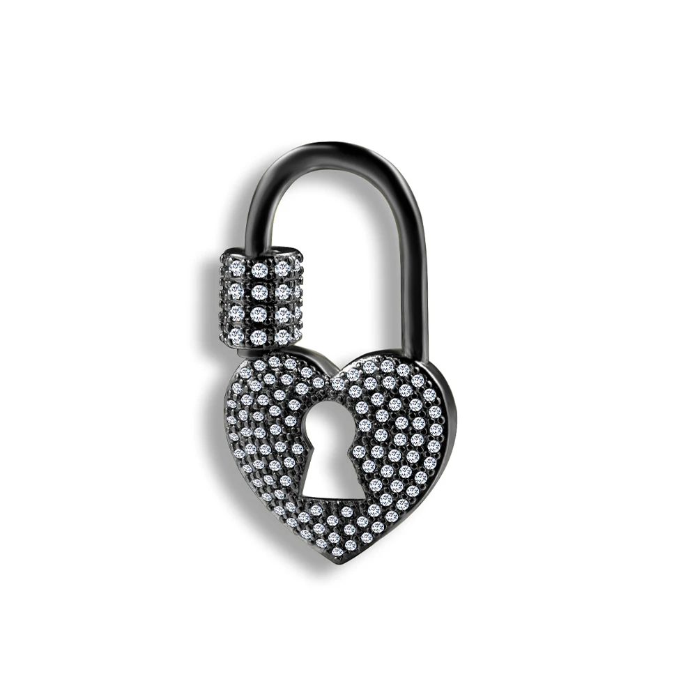 Модное персонализированное ювелирное сырье с ПАВЕ спиральный замок в форме