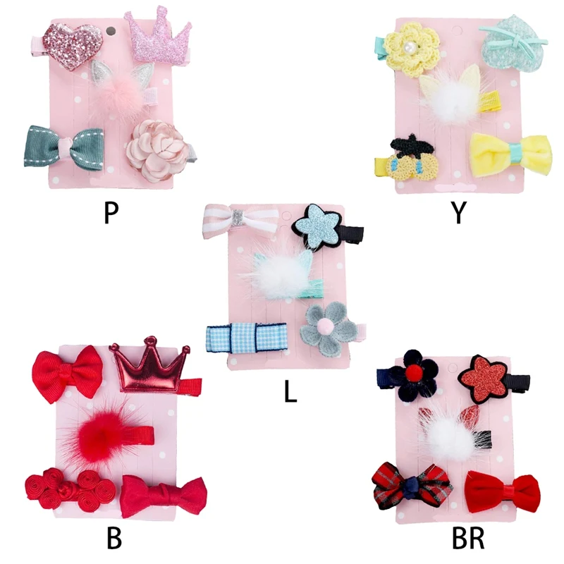 Заколки для волос 5 шт./лот милые банты щенков эластичные Завязки аксессуары