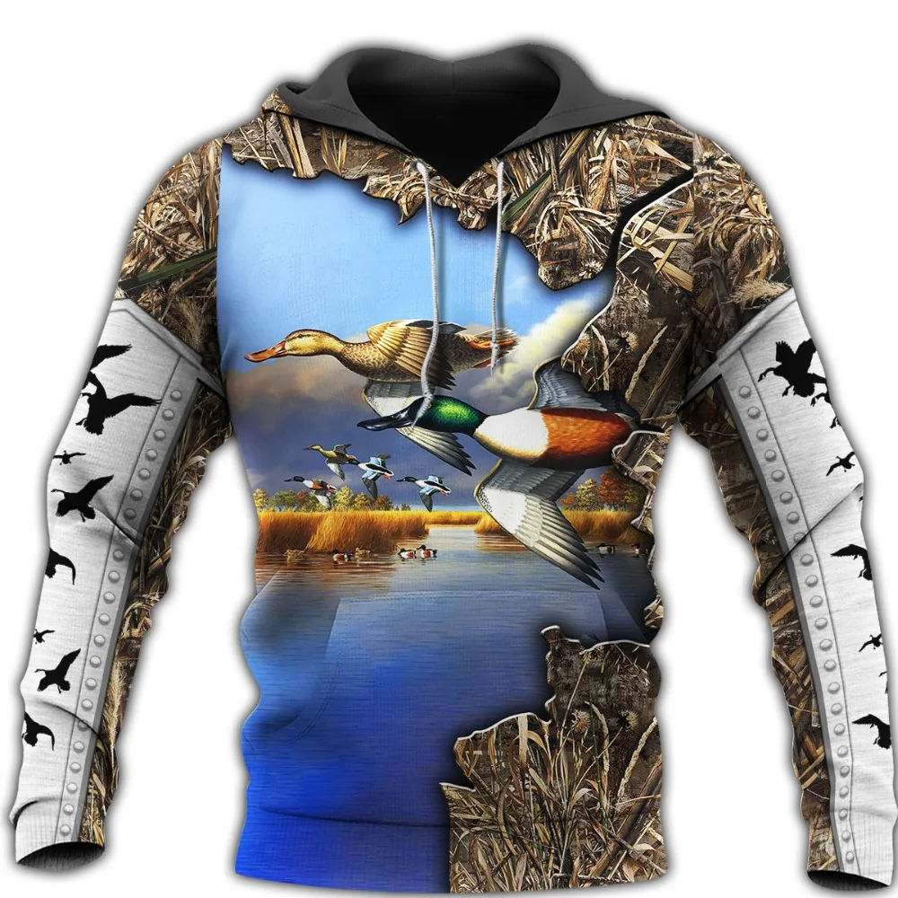 

Fashion 3D Printed Duck Hunting Animal Hoodie Harajuku Autumn Winter Sweatshirt Unisex Casual Jacket Tops -066