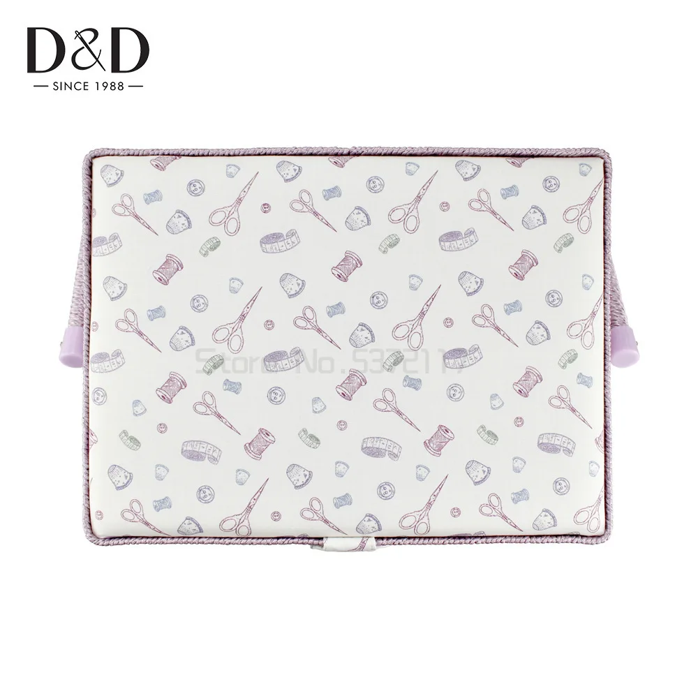 

European Style Portable Sewing Box Sewing Needle Thread Storage Box Sewing Case Container for Home Bedroom