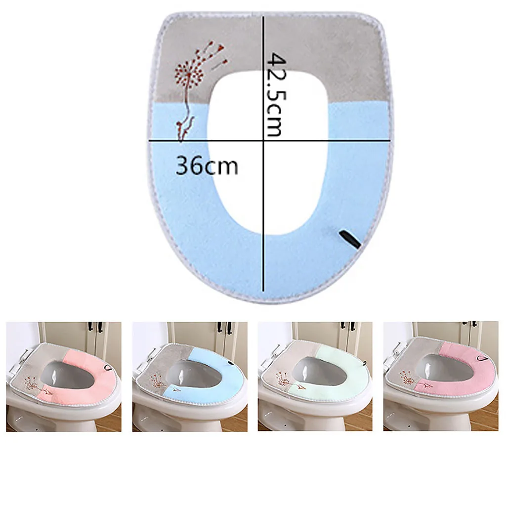 Плюшевое толстое универсальное сиденье для унитаза крышка зимнее теплое