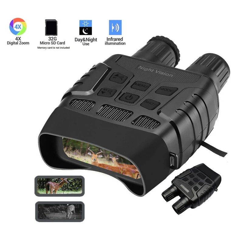 Dispositivo de visi&oacute;n nocturna Digital NV3180, binoculares de 32GB, 300M, Zoom &oacute;ptico IR, fotos, grabaci&oacute;n de v&iacute;deo, c&aacute;mara de caza al aire libre-0