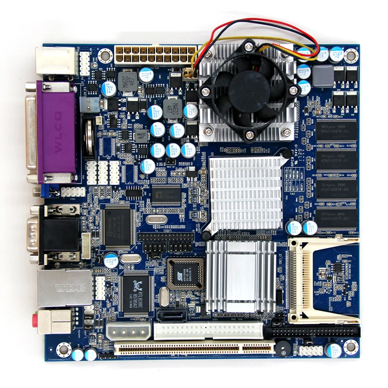 Материнская плата Mini Itx встроенный процессор Celeron M с 2 портами Com 1 мини