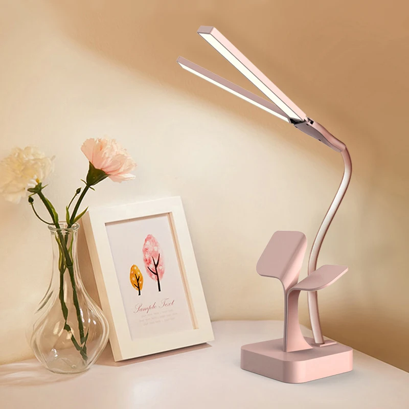 Приглушаемая Светодиодная настольная лампа вращающийся светодиодный