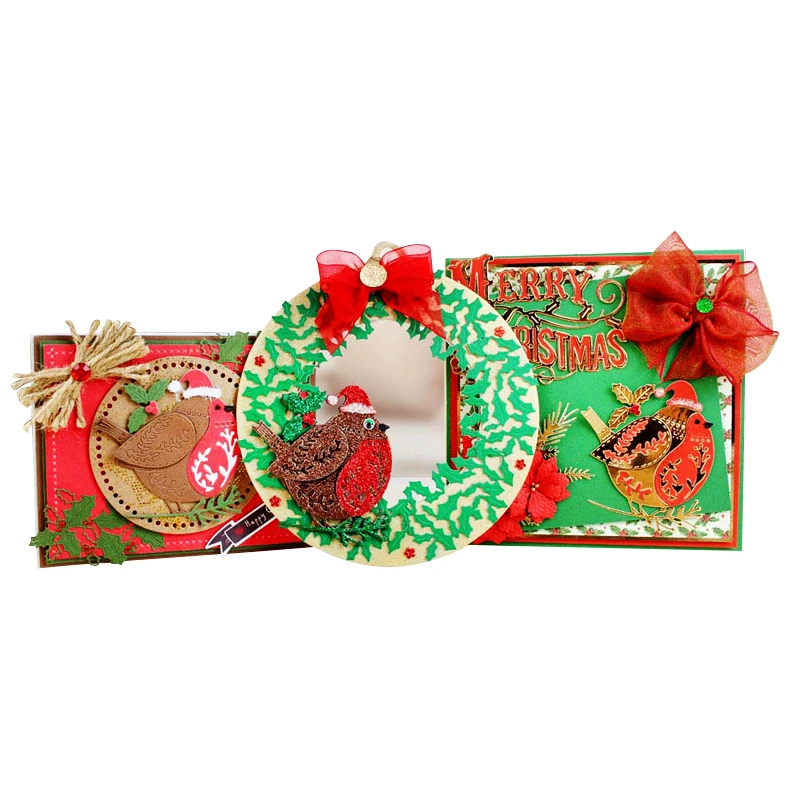 Рождественская форма для нож Птица металлическая Форма резки набор серебряных