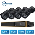 Система видеонаблюдения MOVOLS с ИК-камерами, 1080P, 2 МП, 8 каналов, DVR