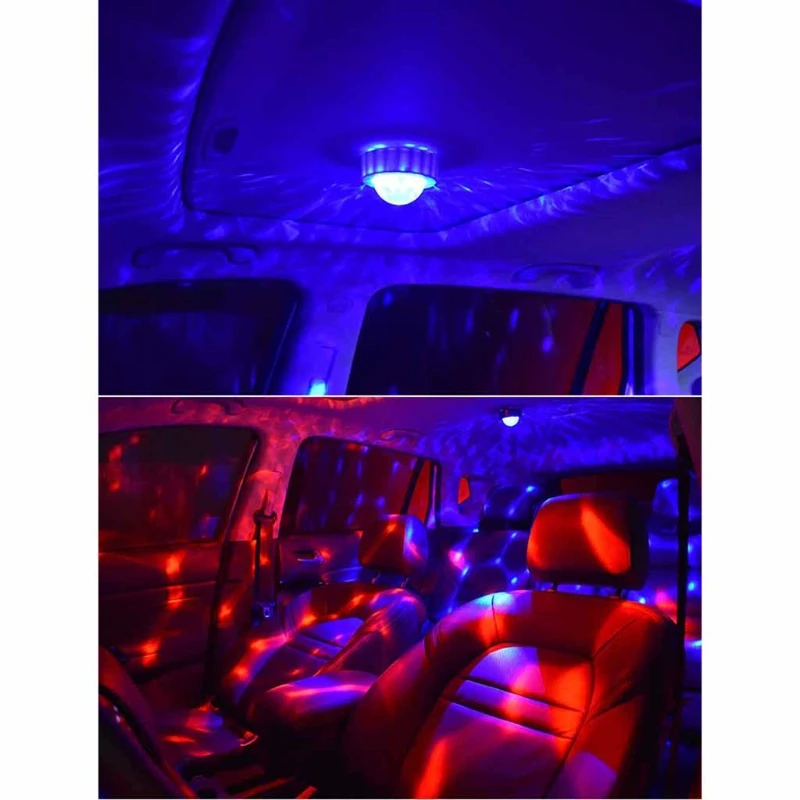 

LED Stage Light 3 Colors Lighting High Brightness LED Lamp with Magnet for Party Car Interior Decorations 964B