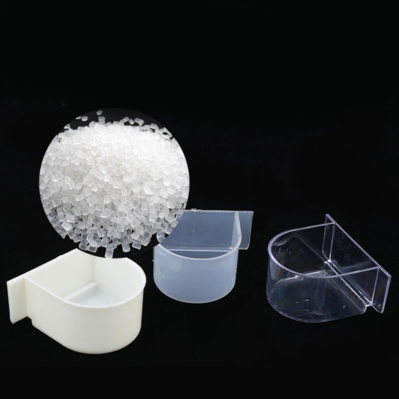 

Plastic Bird Food Dish Semi-circle Hanging Parrot Water Bowl Bird Feeding Bowl Removable Pet Bird Feeder Pet Feeding Legendog