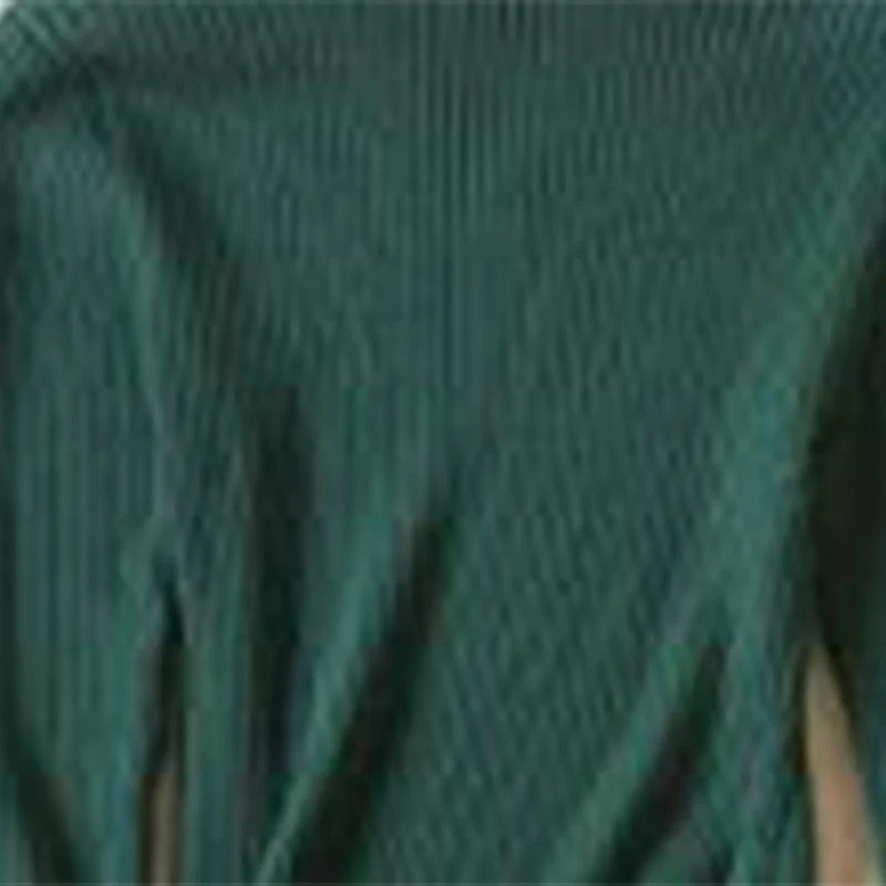 Dark green Осенне-зимний трикотажный спортивный костюм, свитер с высоким воротом, повседневный костюм, женская одежда, комплект из 2 предметов, трикотажные штаны, спортивный костюм для женщин - Цвет: Dark green