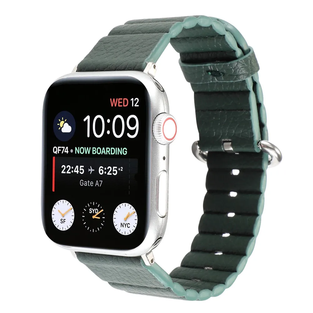 Полоса кожаный ремешок для наручных часов Apple Watch версии SE 6 5 4 3 2 44 мм 40 42/38 Высокое