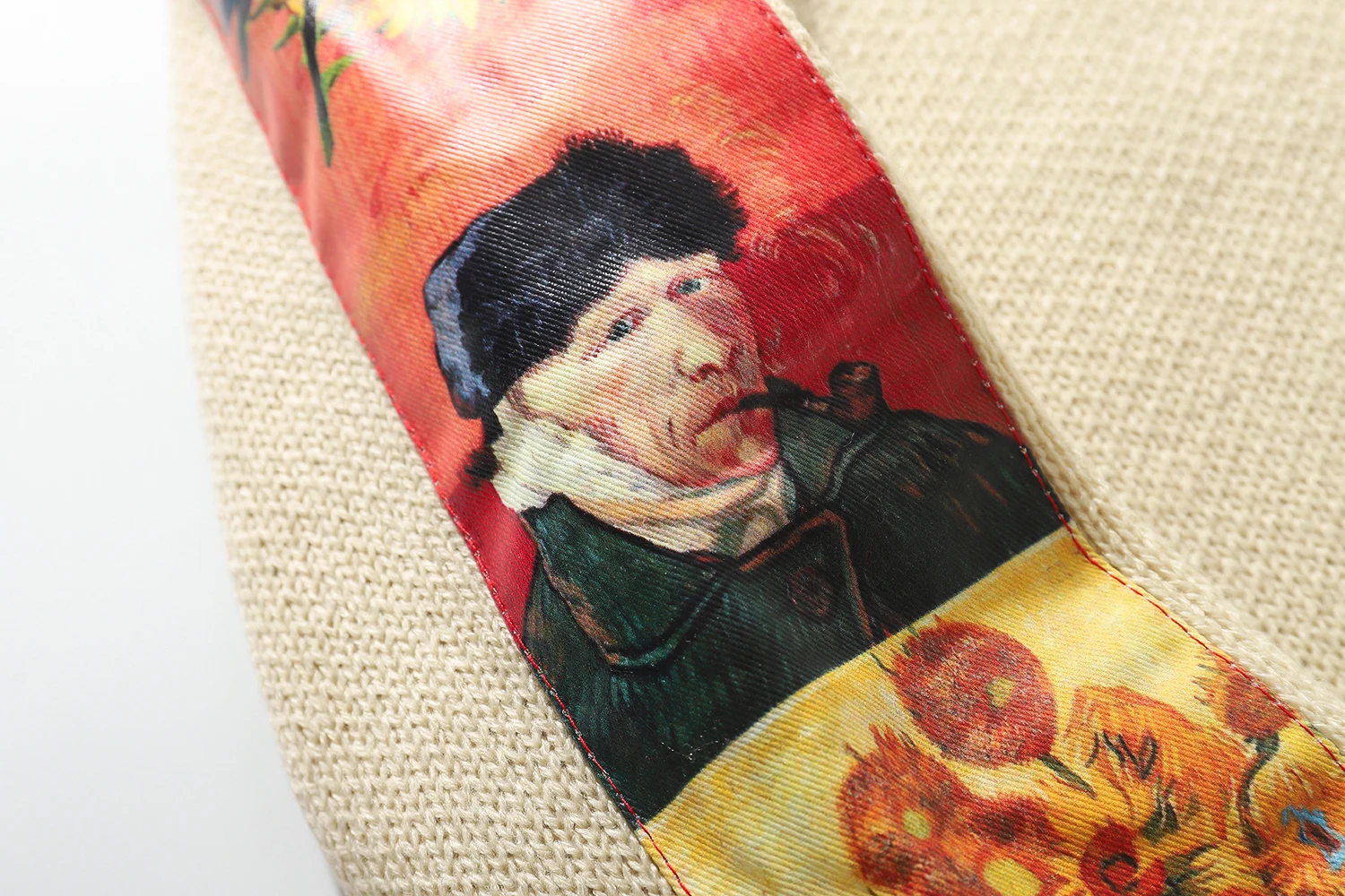 

Van Gogh Painting Embroidery Knitted Retro Vintage Men Oversized Pullover Streetwear Sweater