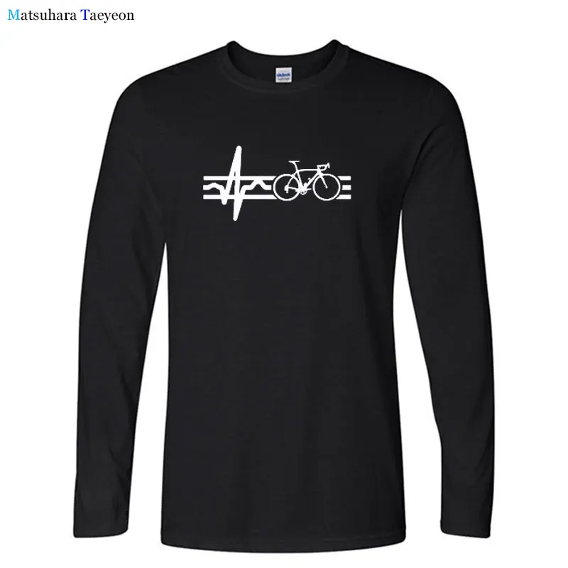 Новые модные байкерские сердцебиение футболки мужская хлопковая кофта с