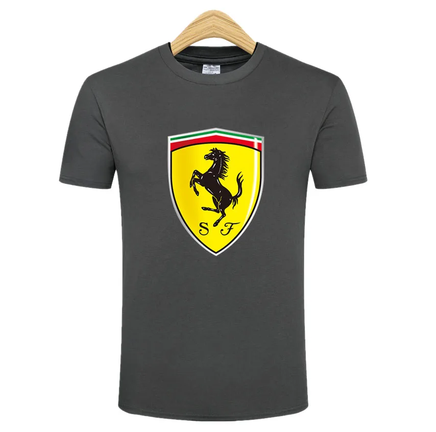

Men's T-shirt 2021 Summer Ferrari Fashion Personality Printing Casual Round Neck Half Sleeve T-shirt Men's Undershirt Men's Clot