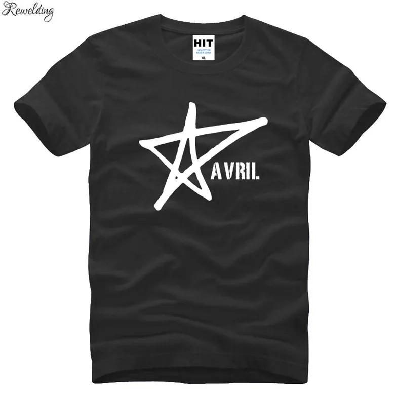 Футболка мужская с музыкальным принтом Аврил Лавин хлопковая Повседневная