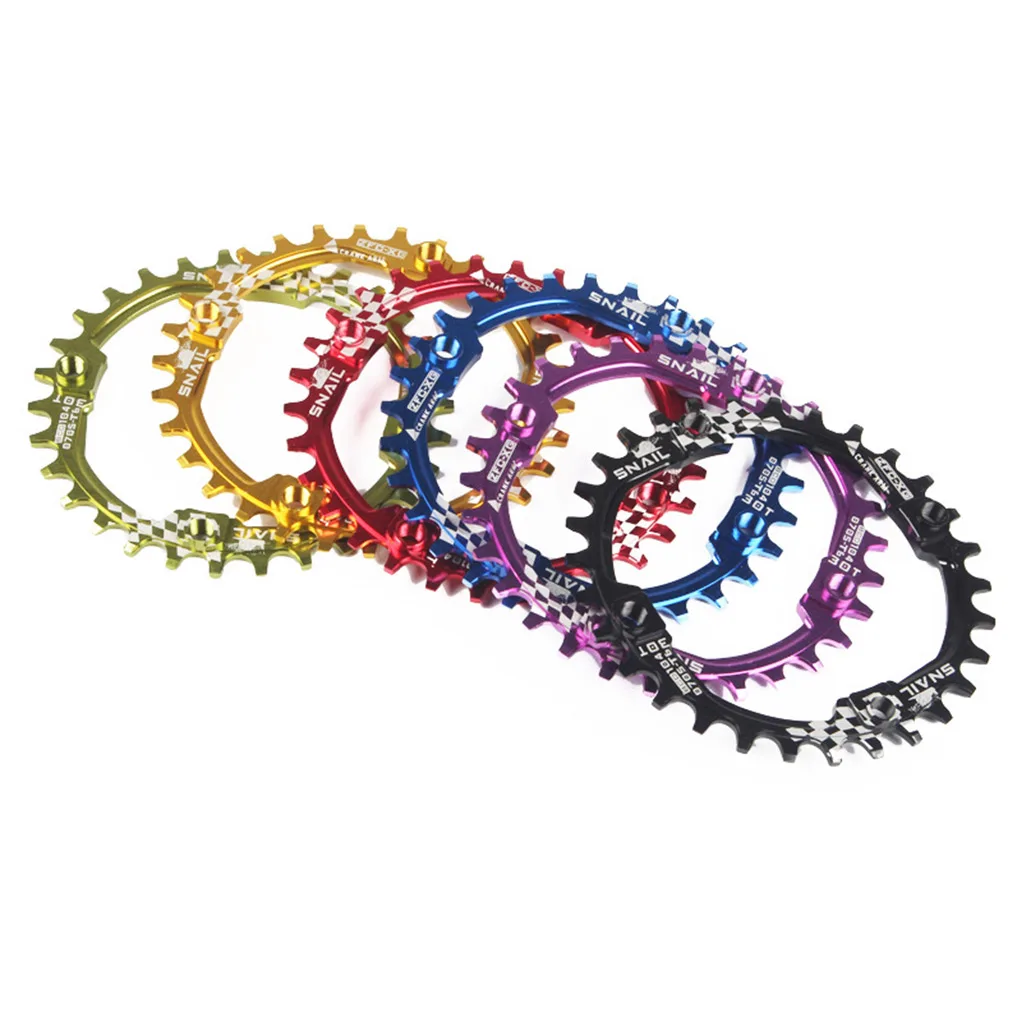

30T Gear Plate Positive Negative Aluminum Alloy Gear Plate Bike Single-Speed Disc Mountain Off-Road Racing Round Chain Ring