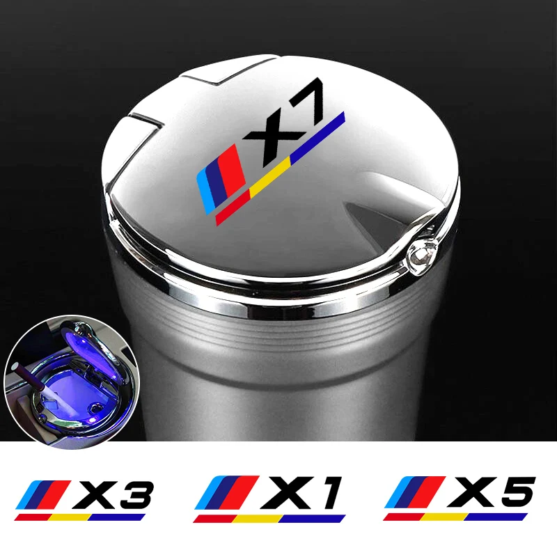 

Пепельница с логотипом автомобиля для BMW X1, X2, X3, X4, X5, X6, X7, X Series, индивидуальная креативная пепельница светильник кой, роскошный автомобильны...