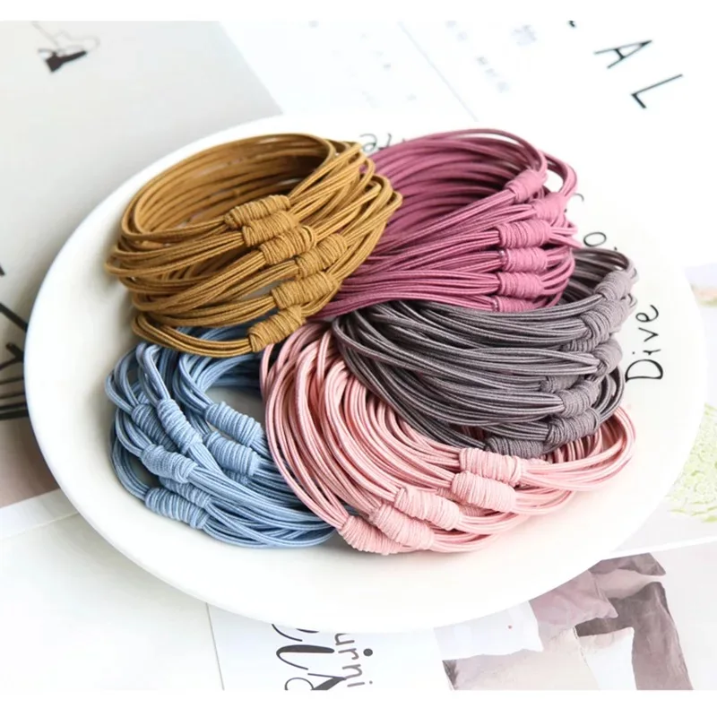 

20Pcs/Lot Korean Lady Hair Accessories Elastic Hair Bands Simple Women Girl High Quality Headbands Ponytail Holders Hair Tie Gum