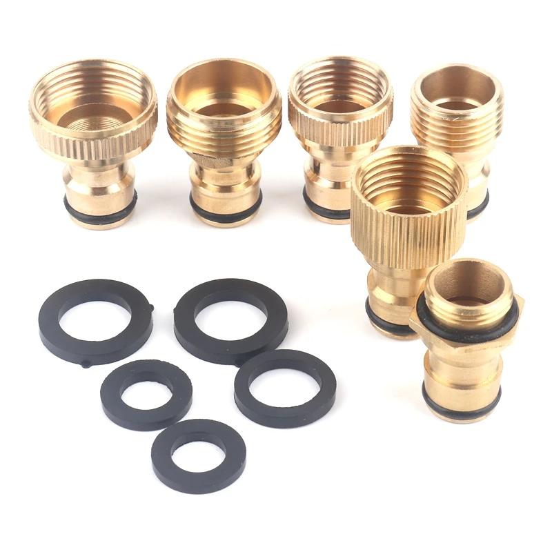 Резьбовой соединитель 2 шт. латунные соединители для сада водопроводный адаптер