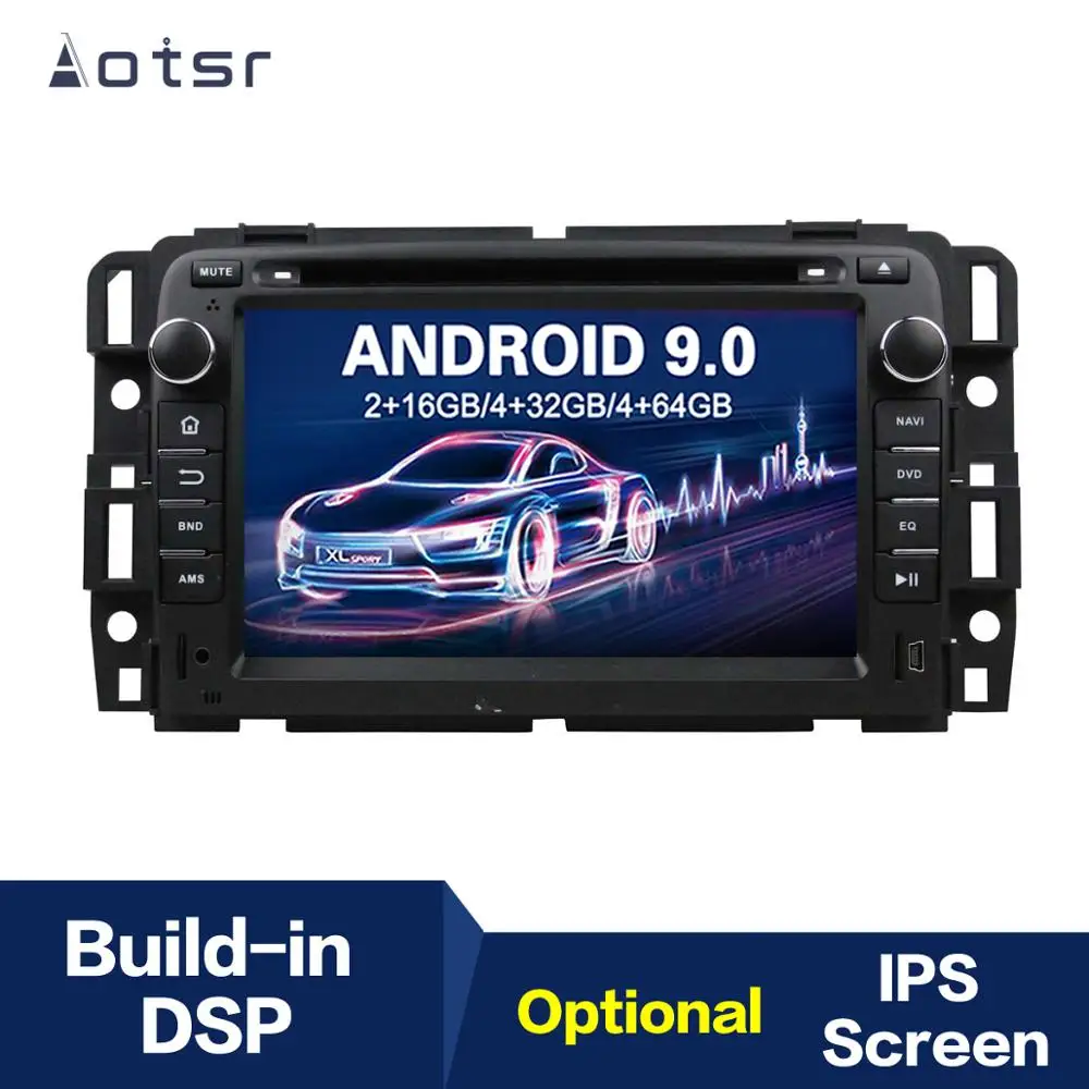 Android 9 4 + 64G DSP IPS автомобильный DVD плеер GPS навигация для GMC Yukon/Tahoe 2007 2012 головное