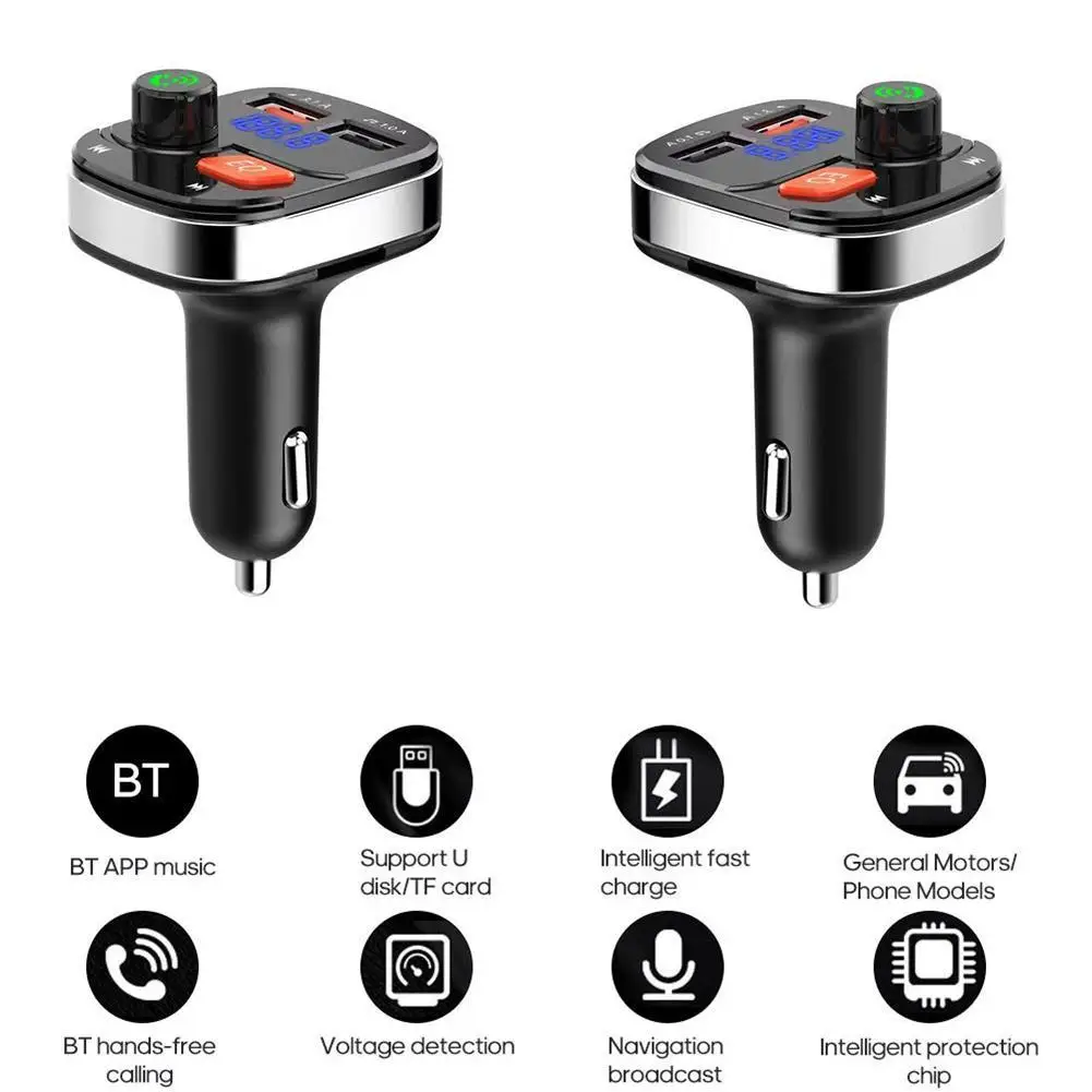 

Car FM Transmitter MP3 Bluetooth 5.0 Player USB Car Car Charger Disk Music Lossless Car Kit Electronics Stereo U Bluetooth N6K8