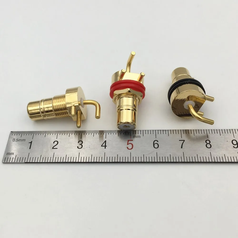 2 шт. высококачественный медный RCA гнездовой разъем терминал аудио 3Pin печатная