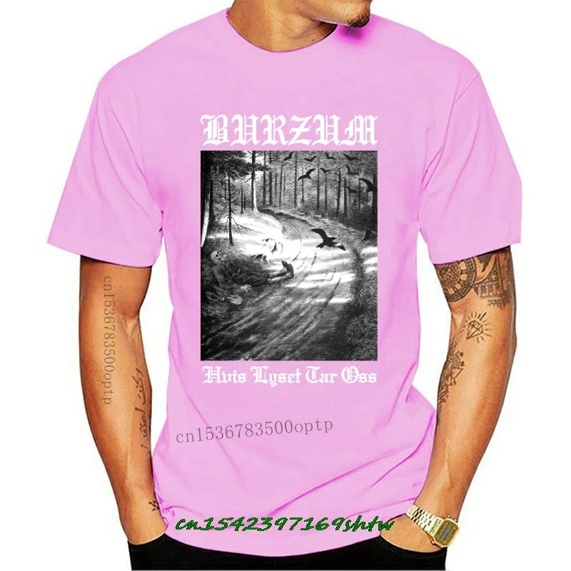 

Casual Plus Size T Shirts Hip Hop Style Tops Tee S 2Xl Burzum Hvis Lyset Tar Oss T Shirt 015276
