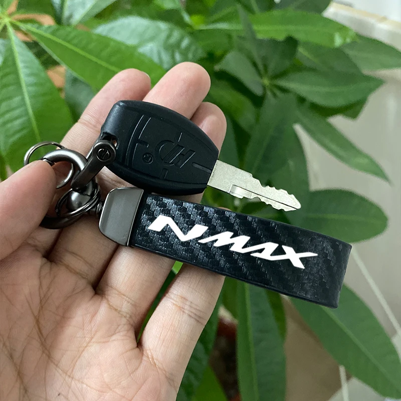 

Motorcycle Keychain KeyRings Leather Keyring Key Chain for For Yamaha NMAX155 NMAX 155 125 2016-2018 2019 Accessories