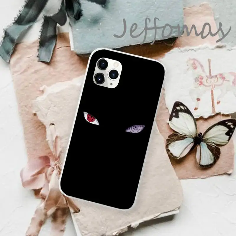 

Naruto Itachi eyes Phone Case Transparent for iPhone 11 12 mini pro XS MAX 8 7 6 6S Plus X 5S SE 2020 XR