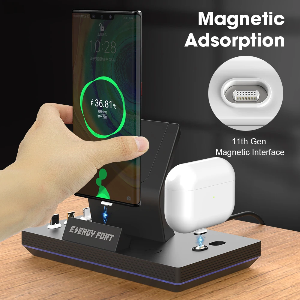 SIKAI Magnetic Desktop Charging Dock Station For iPhone 11 Pro Xr Docking USB Charger Holder Stand | Мобильные телефоны и