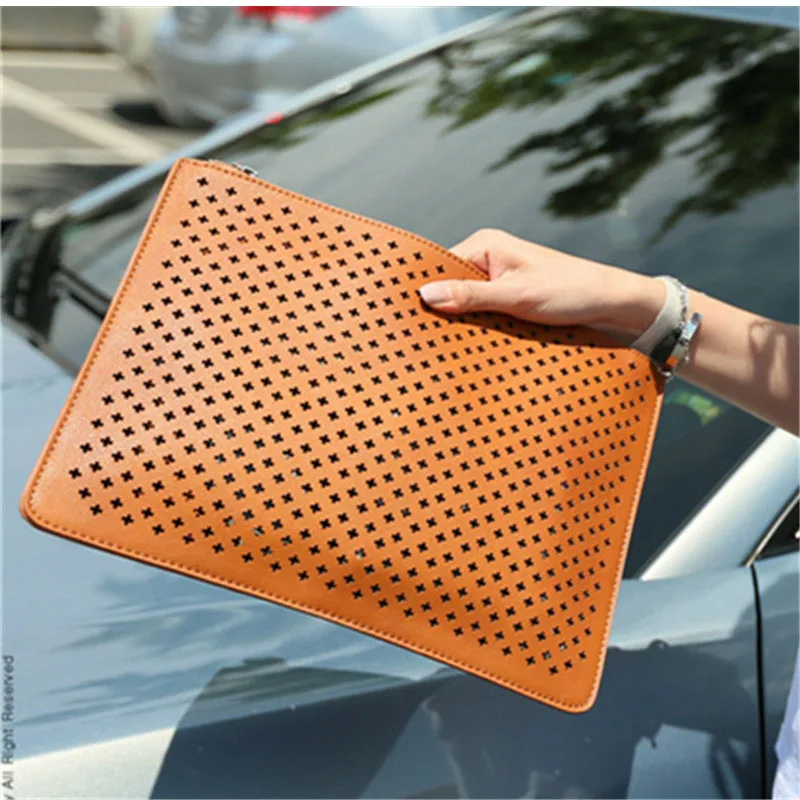 

XMESSUN 2021 New Women Cutout Envelope Bag Ladies Fashion Trendy Clutch Bag High Quality Retro Travel Purse Pouch ins H386