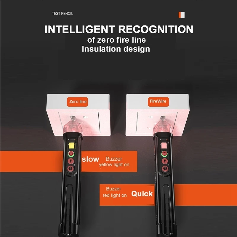 LOMVUM AC Voltage Electric Compact Pen Current Testing Pencil Circuit Breaker Finder 12V/48V-1000V Sensitivity Socket | Инструменты