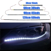 led strip 12v 3528smd 120 90 60 30cm cold white waterproof red green blue yellow led light strip for car interior motorcycle