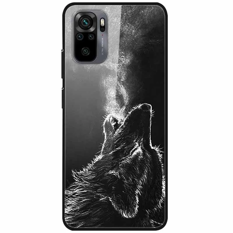 For Xiaomi Redmi Note 10s Case Note10 Luxury Tempered Glass Hard Covers for Redmi Note 10 Note10S Funda 10 S Bumper Cool Marble