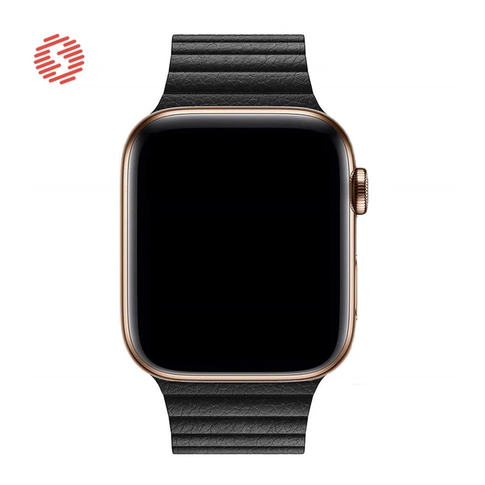 Кожаный ремешок ShengOne для Apple Watch Series 5 4 40 мм 44 кожаный магнитный браслет 3 2 1 38 42