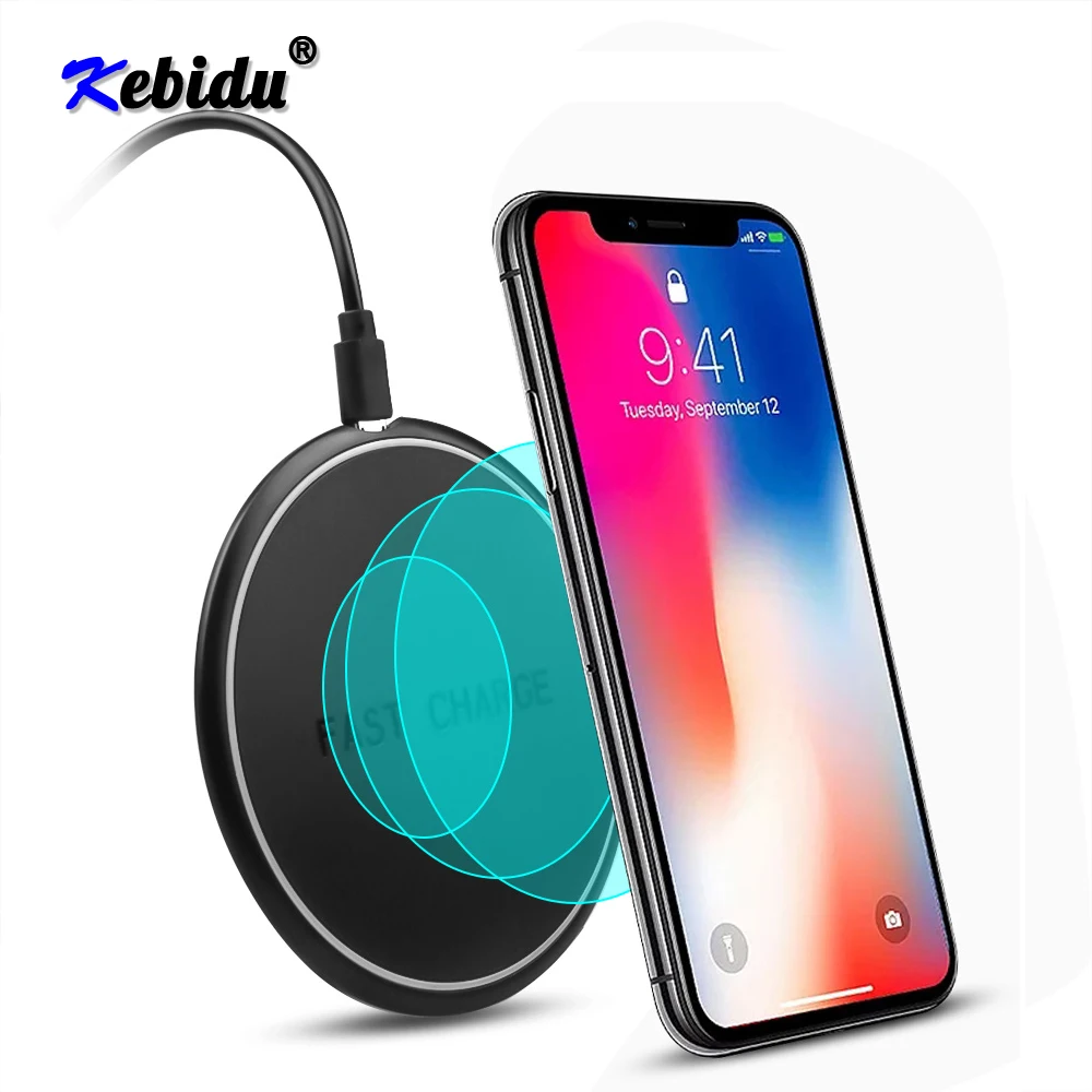 Быстрое беспроводное зарядное устройство Kebidu 10 Вт для samsung Galaxy S9 + S8 S7 Note 9 Edge USB Qi