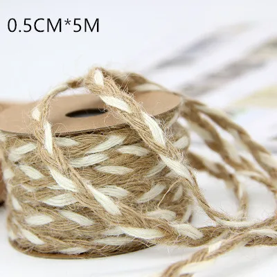 A 5 м DIY Ремесло винтажный натуральный Hessian джутовый шпагат веревка Свадебная вечеринка Мешковина Лента Декор для дома катушка фестиваль Скрапбукинг - Цвет: A