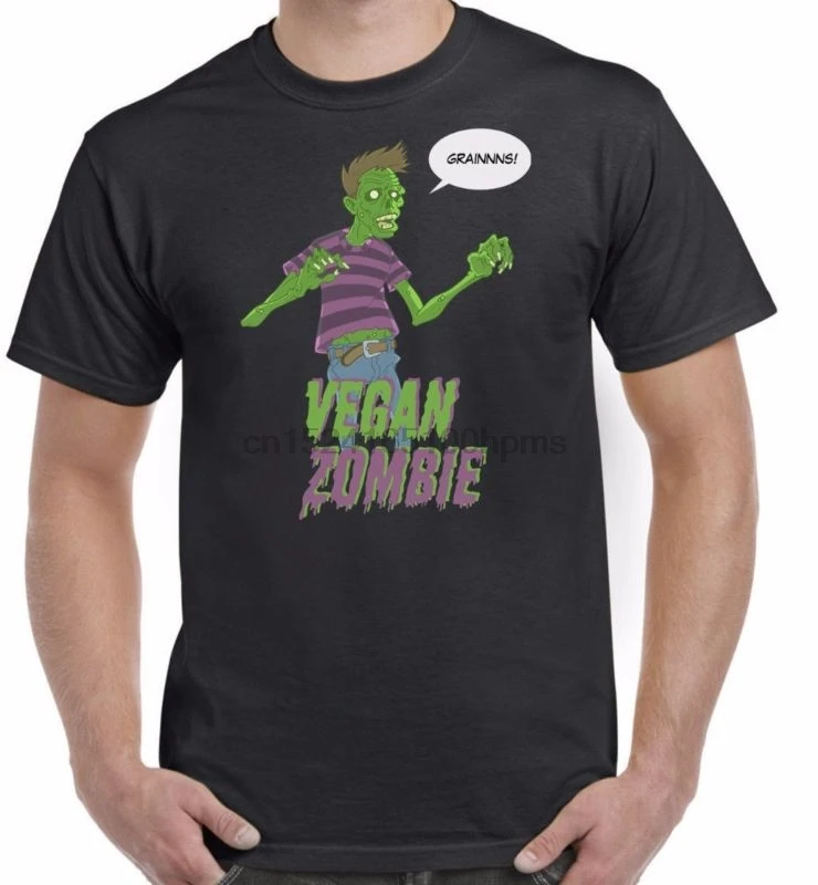 Vegan Zombie Grains Футболка мужская Топ забавная Новинка vegetatian vegan| |